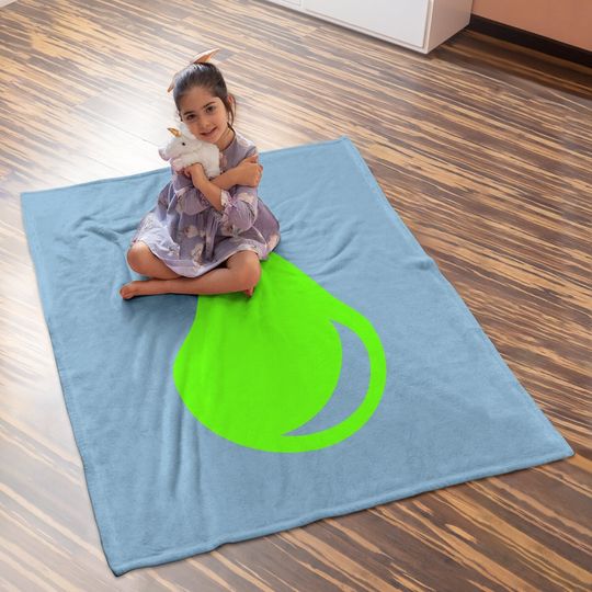 Green Pear Baby Blanket