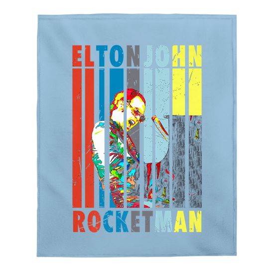 Vintage Elton Art John Country Musician Play Piano Rocketman Premium Baby Blanket