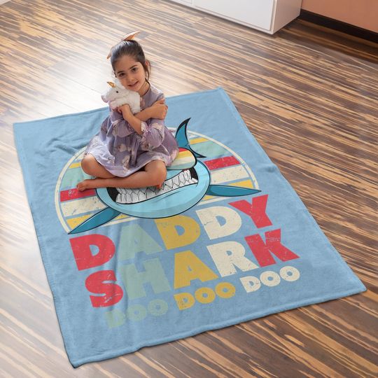 Daddy Shark Baby Blanket Baby Blanket