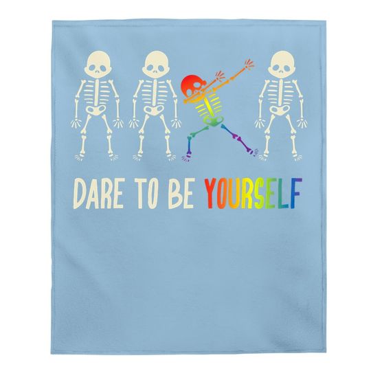 Dare To Be Yourself Baby Blanket | Cute Lgbt Pride Baby Blanket Gift