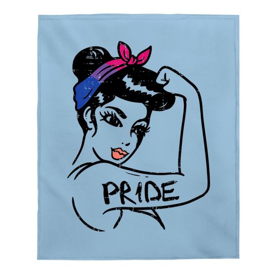 Unbreakable Strong Woman Bisexual Pride Bi Flag Lgbtq Gift Baby Blanket