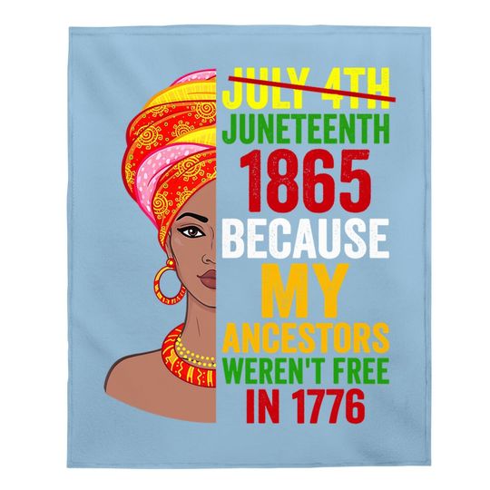 Juneteenth Queen Melanin African American Baby Blanket Baby Blanket