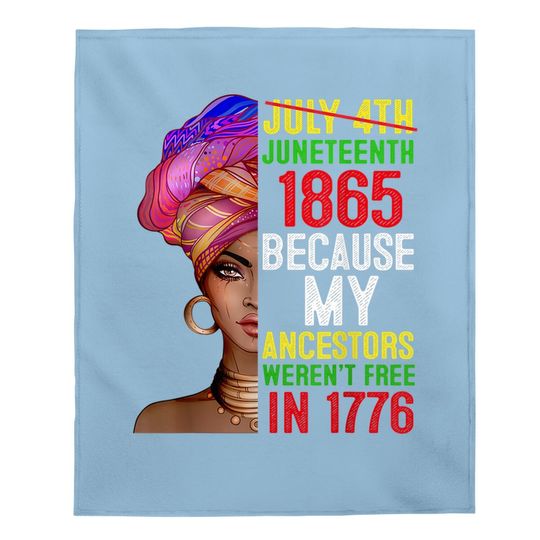 Juneteenth Queen Melanin African American Baby Blanket
