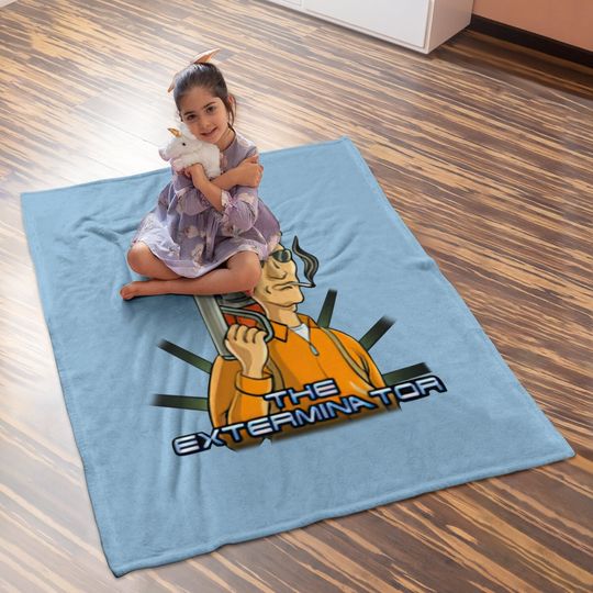 King Of The Hill Dale Gribble The Exterminator Dale Terminator Movie Mashup Baby Blanket