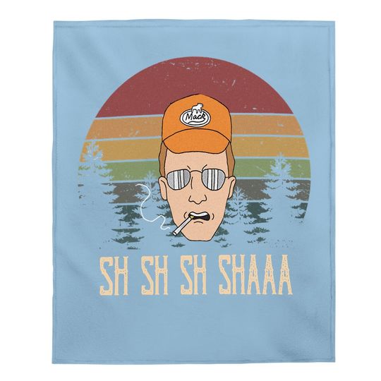 King Of The Hill Dale Gribble Sh Sh Sh Shaaa Circle Baby Blanket