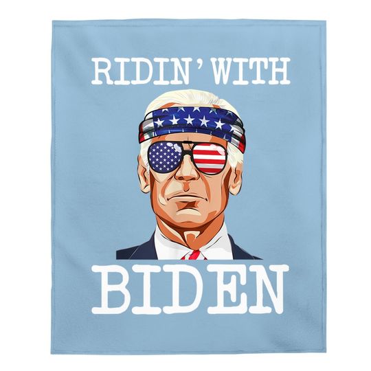 Ridin With Biden Vote Pro Joe Biden For President 2020 Baby Blanket