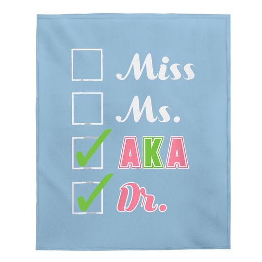 Aka Doctor For Alpha Sorority Kappa Physician Baby Blanket