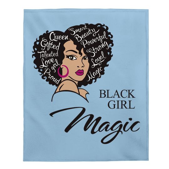 Black Girl Magic Baby Blanket For Melanin Afro Woman Baby Blanket Black Girl Baby Blanket Afro Queen Black Pride Short Sleeve Tops