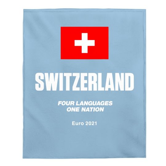 Euro 2021 Baby Blanket Switzerland Football Team Double Sided