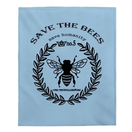 Save The Bees Baby Blanket Beekeeper Baby Blanket For Letter Print Environment Baby Blanket Summer Casual Beekeeping Tops