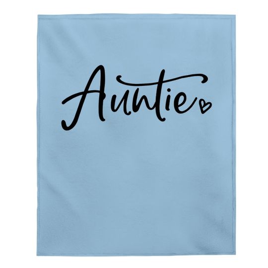 Auntie Baby Blanket Cute Aunt Gift Baby Blanket Baby Blanket Funny Graphic Casual Short Sleeve Baby Blanket Top