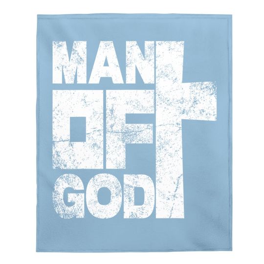 Man Of God Religious Graphic Christian Vintage Baby Blanket