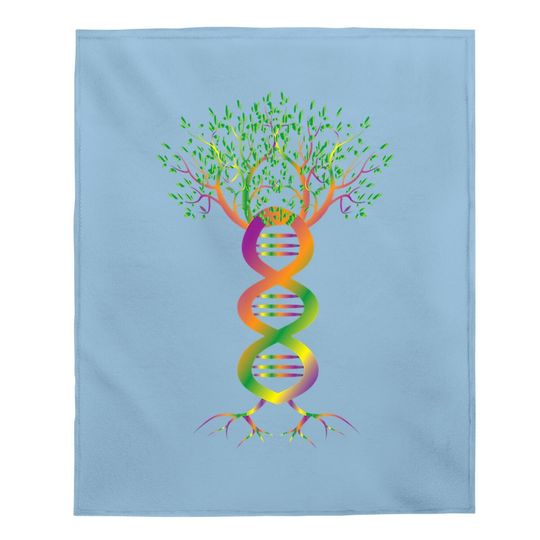Genetics Tree Of Life Baby Blanket Science Dna Biology Colors Baby Blanket