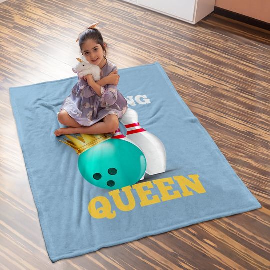 Bowling Queen Rolling Bowlers Outdoor Sports Novelty Baby Blanket