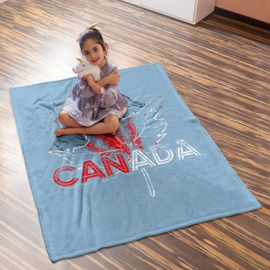 Canada Flag Maple Leaf Canadian Symbol Country Canada Baby Blanket