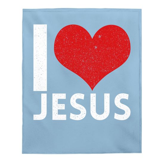 Discover I Love Jesus Baby Blanket