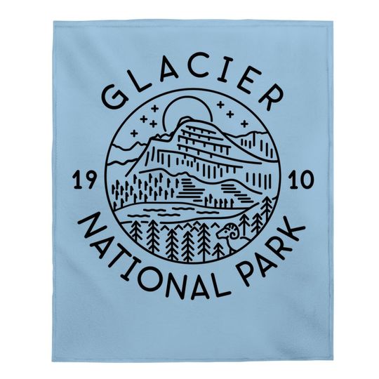 Glacier National Park 1910 Montana Baby Blanket
