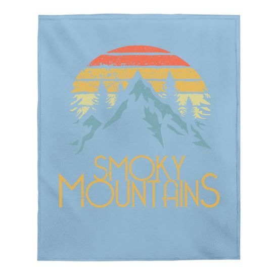 Vintage Great Smoky Mountains National Park Gsmnp Baby Blanket