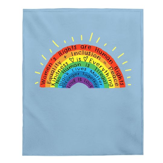 Gay Pride Human Rights Black Lives Matter Love Is Love Baby Blanket