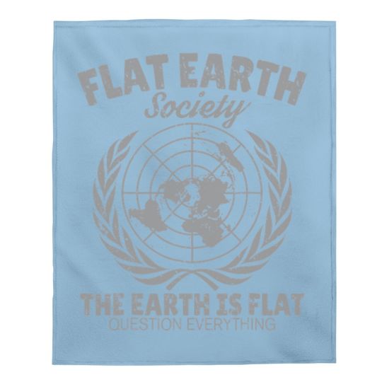 Flat Earth Society Baby Blanket