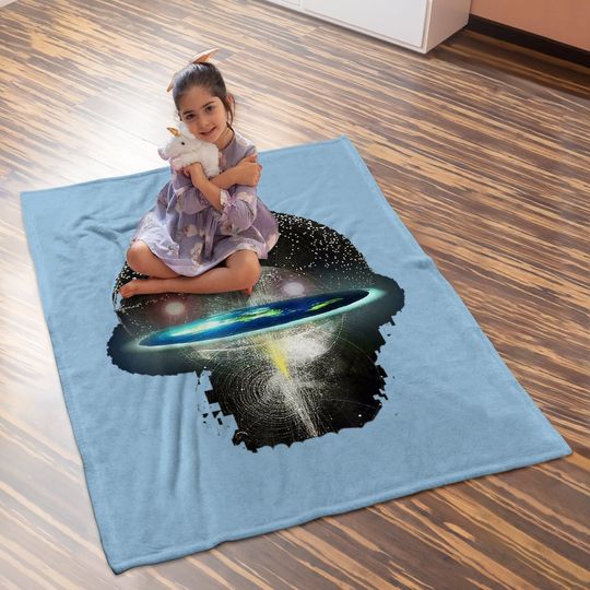 Flat Earth Baby Blanket