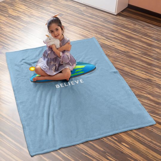 Flat Earth Believe Baby Blanket