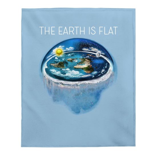 Flat Earth Baby Blanket,earth Is Flat,firmament, Sheol, Nasa Conspiracy, New World Fe1 Black