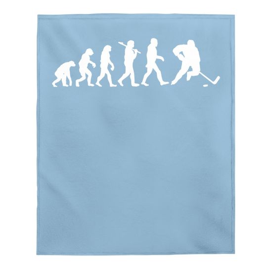 Evolution Of Hockey Baby Blanket - Funny Hockey Baby Blanket
