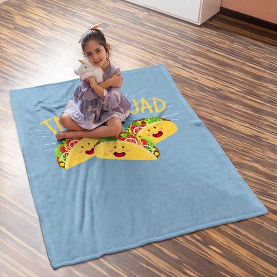 Funny Taco Squad Baby Blanket Cute Mexican Food Lover Baby Blanket Gift