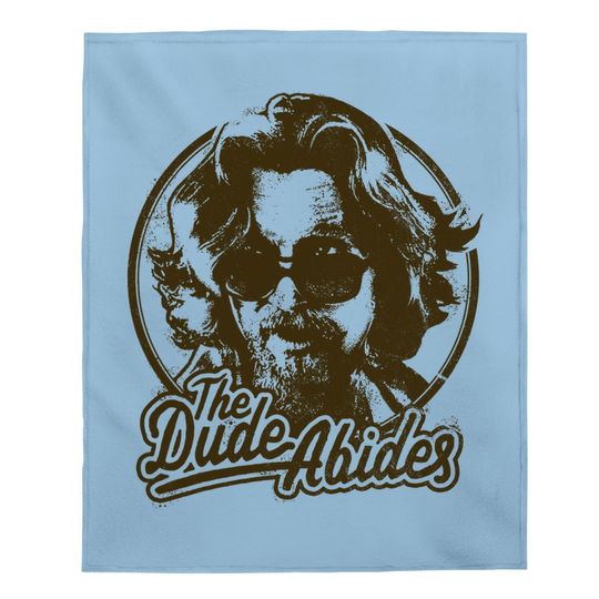 Big Lebowski The Dude Abides Negative Head Shot Portrait Baby Blanket