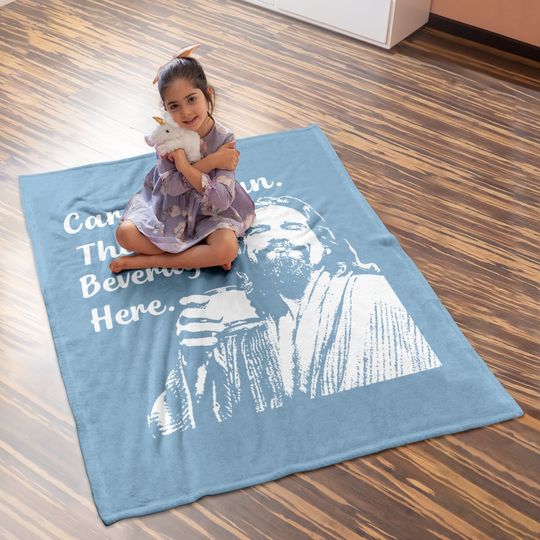 Big Lebowski Baby Blanket Funny Movie Quote Baby Blanket Vintage 90s The Dude Abides Careful Man There's A Beverage Here
