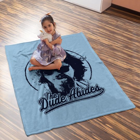 The Big Lebowski The Dude Abides Classic Circle Logo Baby Blanket