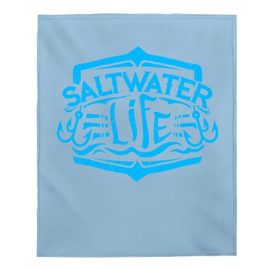 Saltwater Life Baby Blanket - Fishing Baby Blanket Baby Blanket