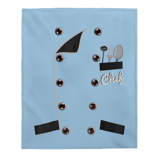 Chef Tuniform Jacket Faux Funny Cook Baby Blanket For Cooking