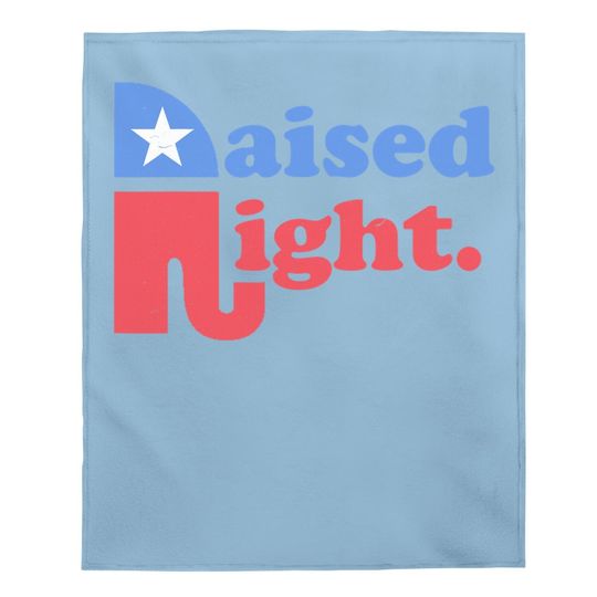 Raised Right Republican Elephant Retro Style Distressed Gift Baby Blanket