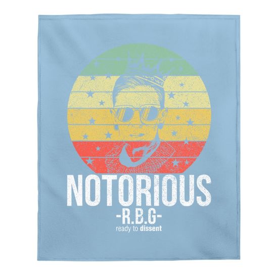Notorious Rbg Ruth Bader Ginsburg Baby Blanket Political Feminist Baby Blanket