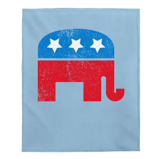 Distressed Republican Elephant Baby Blanket