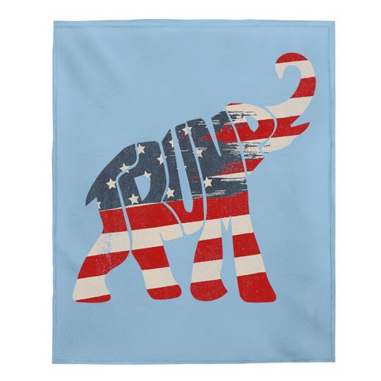President Trump 2020 Republican Elephant Trump Supporter Baby Blanket