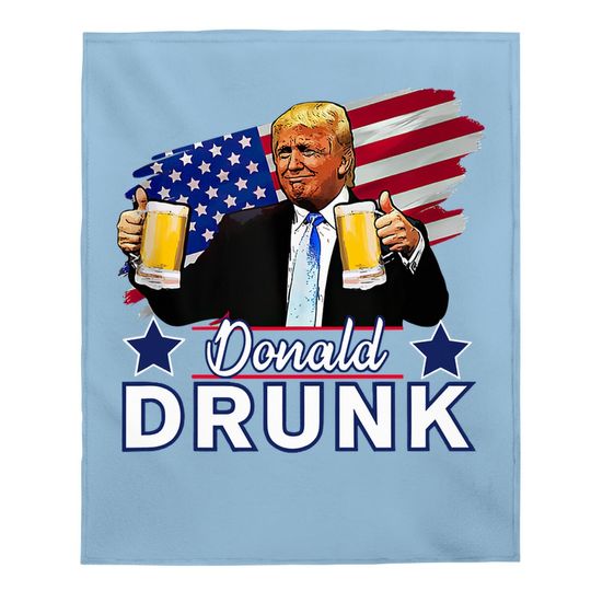 Trump 4th Of July Funny Drinking Presidents - Donald Drunk Baby Blanket