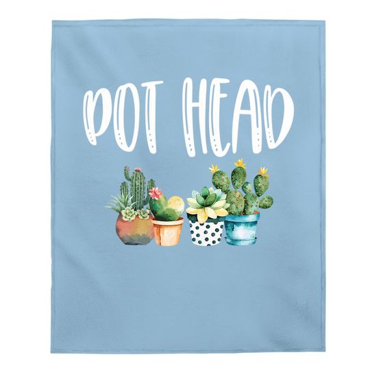 Pot Head Cactus Baby Blanket