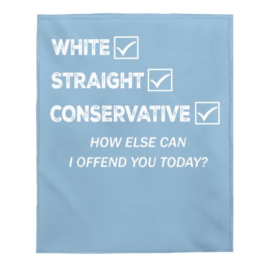 Conservative Republican White Straight Baby Blanket