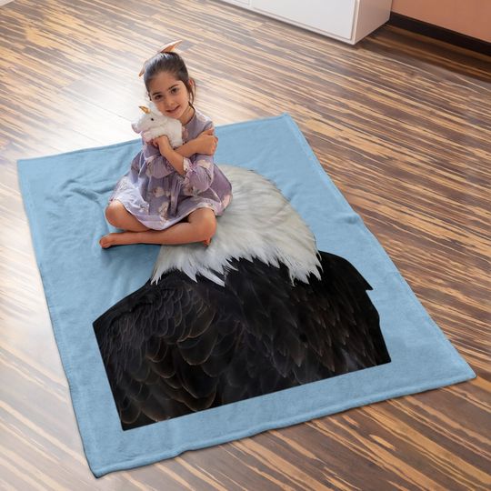 Bald Eagle Baby Blanket Bald Eagle Bird Face Baby Blanket