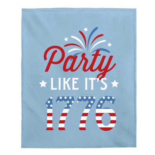 Instant Message Party Like Its 1776 - Short Sleeve Graphic Baby Blanket