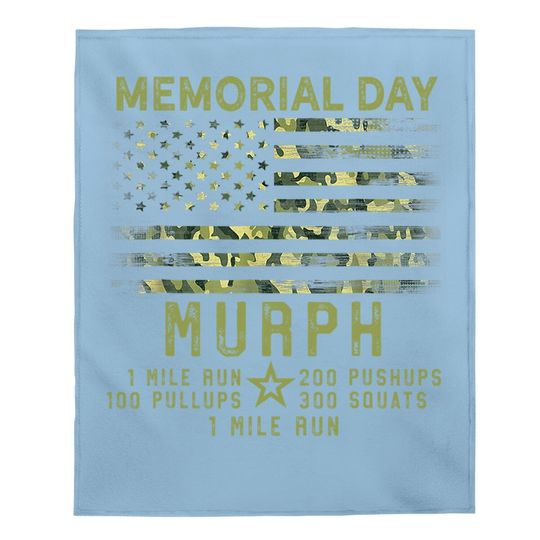 Murph Challenge Memorial Day Wod Workout Gear 2021 Baby Blanket