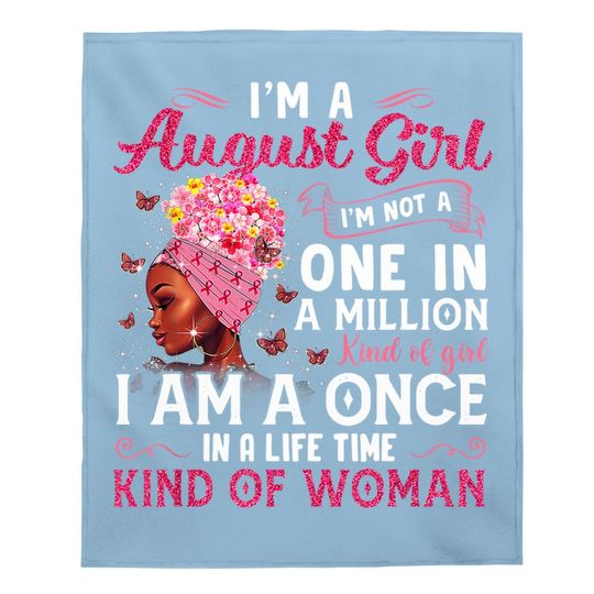 August Birthday Afro Black Queen Leo Virgo Baby Blanket