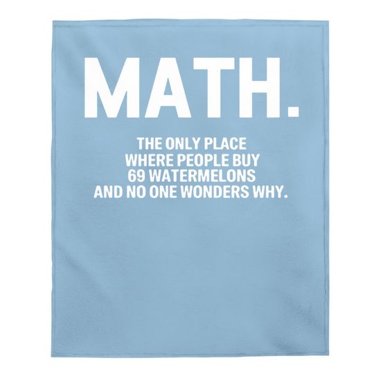 Math Blackmyth Baby Blanket