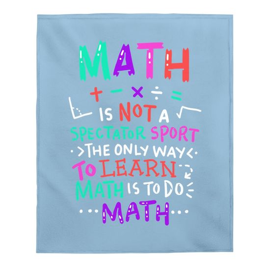 Math Teacher Mathematical Symbol Baby Blanket