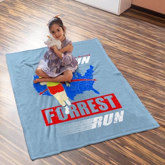 Forrest Gump Run Forrest Run Tom Hanks Baby Blanket