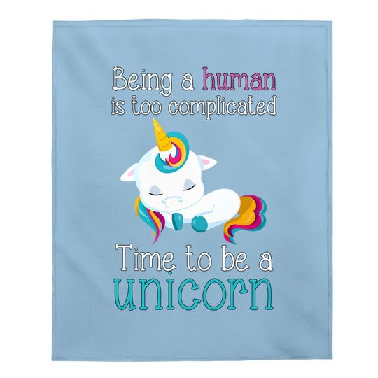 Time To Be A Unicorn Plus Size Baby Blanket