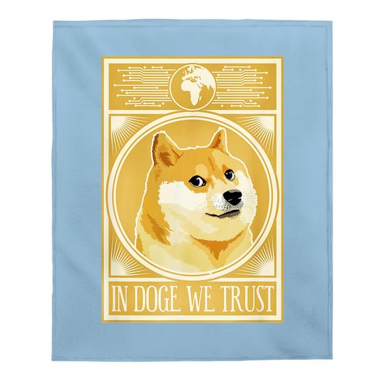 Dogecoin Crypto Cryptocurrency Blockchain Trader Trading Baby Blanket